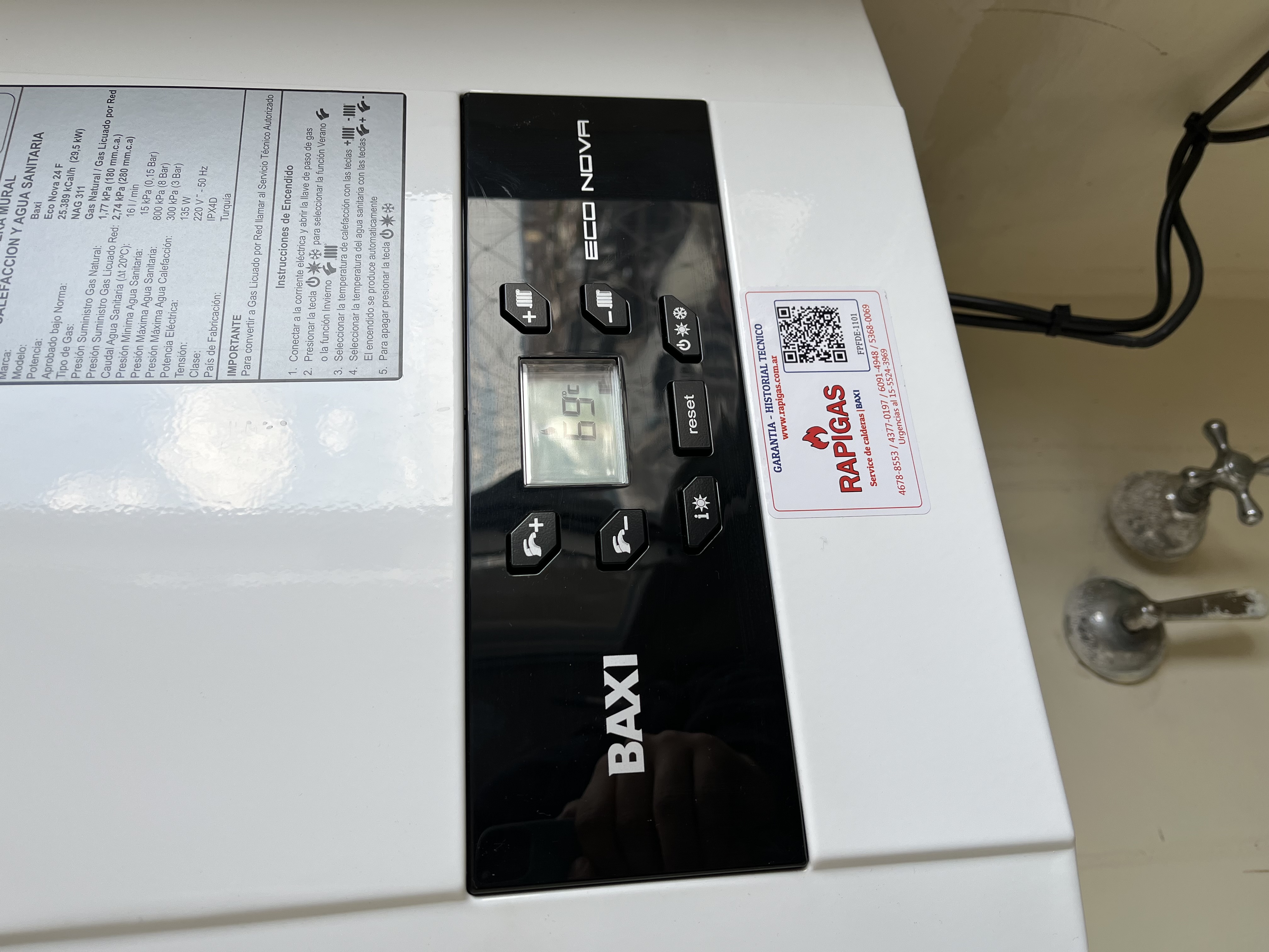 Caldera BAXI Eco Nova 24F Mural Tiro Forzado - imagen 7